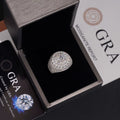 USA Local Shipping Iced Out Cluster Lab Moissanite Hip Hop Ring 925 Sterling Silver Fashion Jewelry Men Diamond Rings