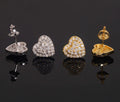 USA Warehouse Heart Shape Moissanite Earrings VVS Fine Jewelry Elegant Women 925 Silver Earrings Daily Wear