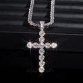 USA Ready Shipping Hip Hop Jewelry 6.0Mm Cross Moissanite Pendant 925 Silver Iced Out Pendant Charm Cross