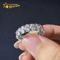 Unisex Wedding Luxury Boutique Jewelry 925 Sterling Silver Rose Gold Plated 3*5Mm Oval Moissanite Engagement Eternity Ring