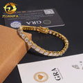 USA Local Stock 5Mm 925 Silver Moissanite Tennis Bracelet Pass Diamond Test Iced Out Hip Hop Jewelry Moissanite Diamond Bracelet