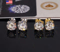 USA Warehouse Fast Shipping Classic 925 Silver 7.5Mm round Moissanite Earrings Pass Diamond Tester Women Screw Back Ear Studs