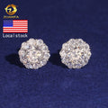 USA Warehouse Bulk in Stock Iced Out Lab Diamond Jewelry Hip Hop VVS Moissanite Silver 925 Stud Earrings