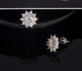 USA Local Stock Fast Shipping 925 Silver Hip Hop Flower Iced Out Men Moissanite Diamond Earrings