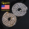 In Stock USA Warehouse 6.5Mm Hip Hop Fashion Jewelry FL Moissanite Tennis Chains S925 Silver Iced Out Tennis Chain & Bracelet