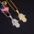 Fashion Luxury in America Warehouse Rapper Popular Jewelry Iced Out Hip Hop S925 14K Gold Plated VVS1 Moissanite Hamsa Pendant