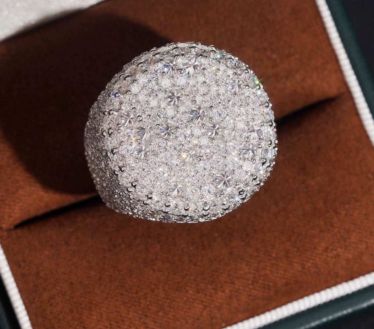 US Warehouse Pass Diamond Tester 925 Silver Fine Jewelry Upside down Moisac Setting Men Ring Moissanite Hip Hop Ring