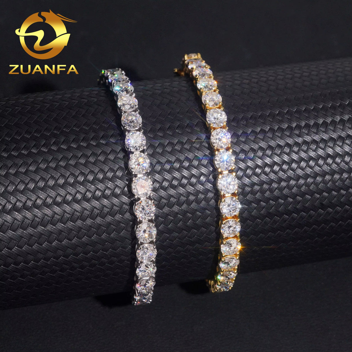 USA Local Stock 5Mm 925 Silver Moissanite Tennis Bracelet Pass Diamond Test Iced Out Hip Hop Jewelry Moissanite Diamond Bracelet