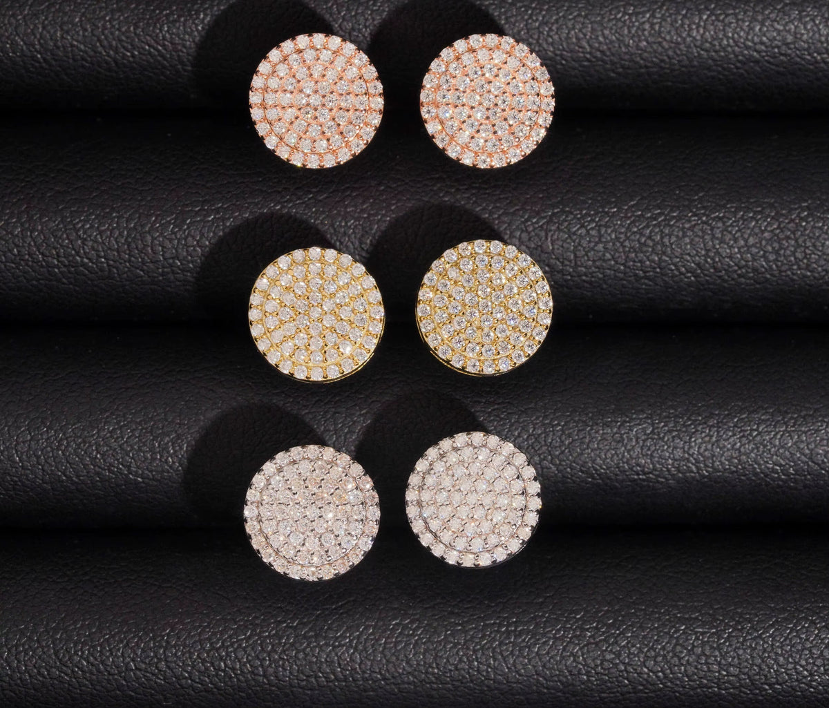 USA Warehouse Fast Shipping 10Mm Pass Diamond Test VVS Moissanite 925 Sterling Silver Gold Plated Screw Back Stud Earring