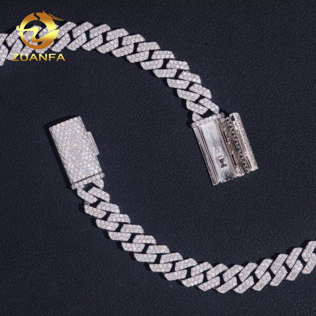 USA Local Stock 8Mm Bracelet Custom Hip Hop Jewelry Iced Out Diamond 925 Silver VVS Moissanite Cuban Link Chain Bracelet