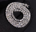 USA Local Stock Fast Shipping 925 Silver 5Mm Fancy Shape GRA Moissanite Diamond Tennis Chain Necklace